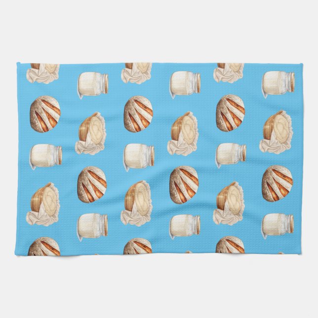 Toalla de cocina estampada de Sourdough (Horizontal)