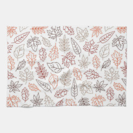 Toalla de cocina estética de hojas de otoño