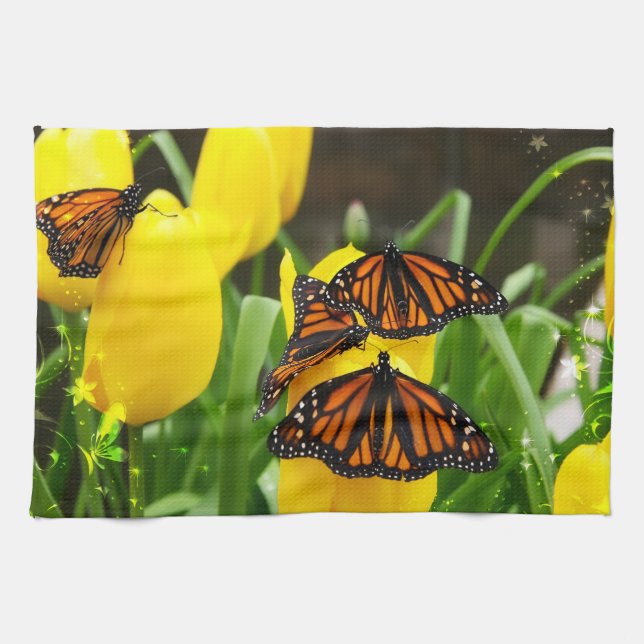 Toalla de cocina estilo Art 22 mariposa (Horizontal)