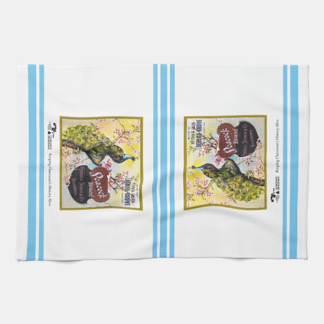 Toalla de cocina - Etiqueta de la caja de fruta de (Horizontal)