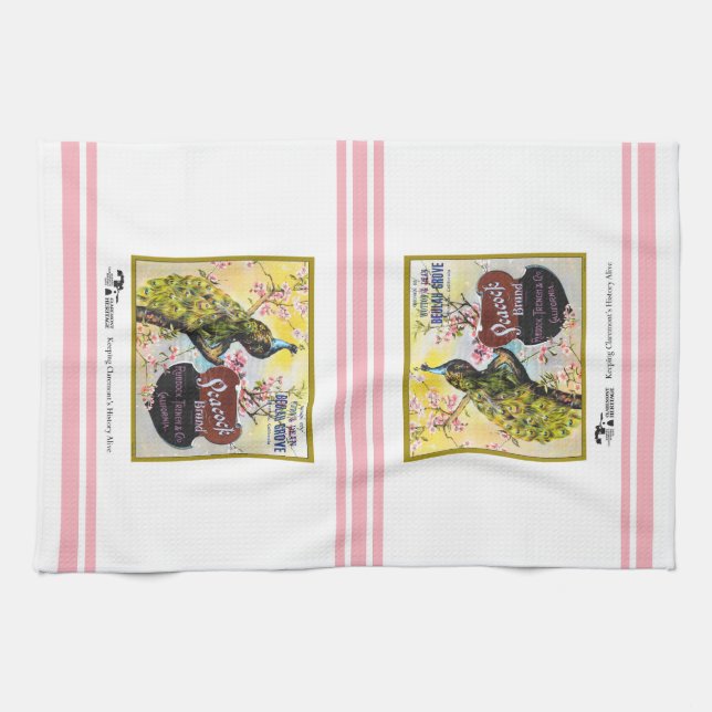 Toalla de cocina - Etiqueta de la caja de fruta de (Horizontal)