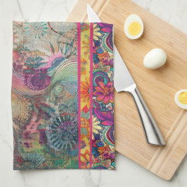 Toalla de Cocina Fantasía Floral Hippie