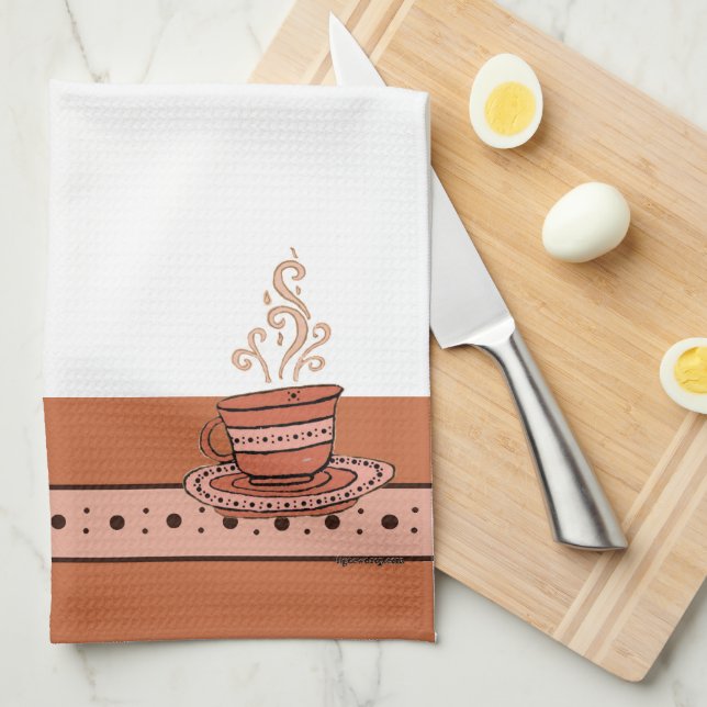 toalla de cocina figdewdrops Naranja Relax Cup (Doblado Cuarto)