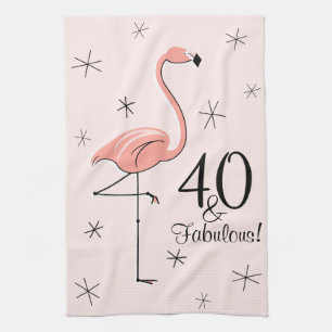 Toalla de cocina Flamingo Pink 40 y ¡Fabullosa!