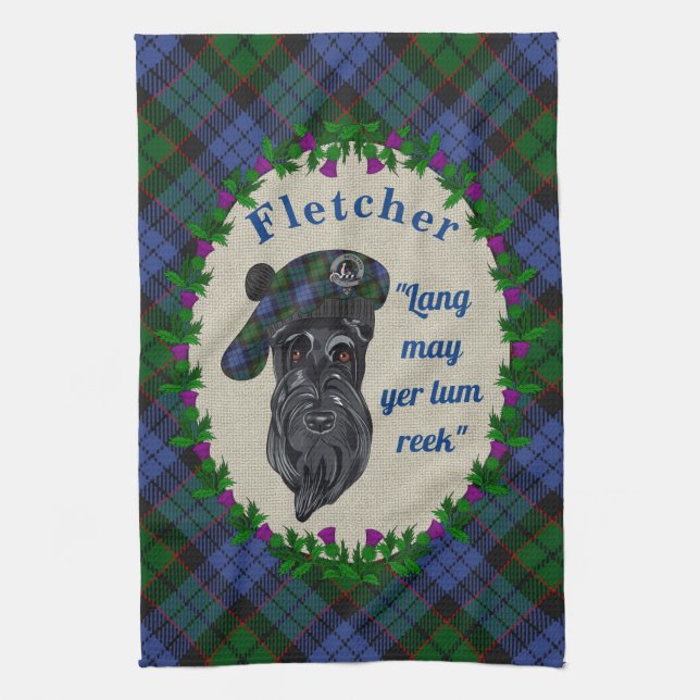 Toalla de cocina Fletcher Scottie Dog (Vertical)