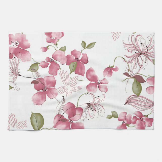 Toalla de cocina/floral (Horizontal)