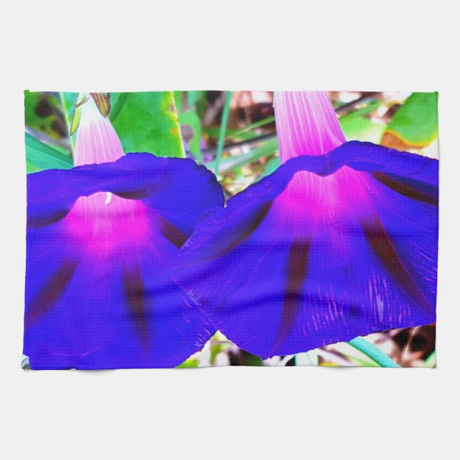 Toalla de cocina floral colorida (Horizontal)