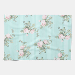 Toalla de cocina floral de los rosas elegantes
