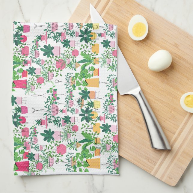 Toalla de cocina floral de primavera (Doblado Cuarto)