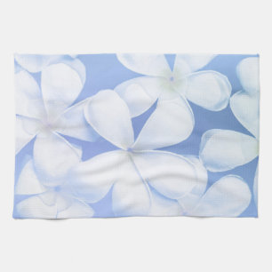 Toalla de cocina floral del bígaro blanco elegant