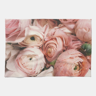 Toalla de cocina floral rosa