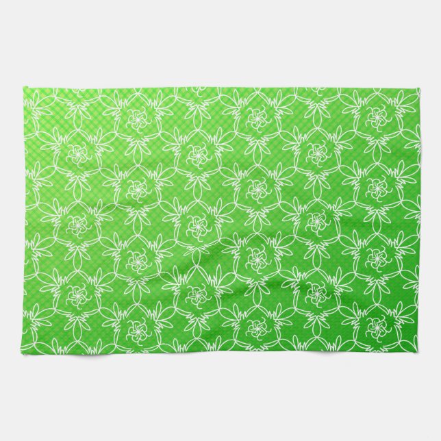Toalla de cocina floral tropical - cal (Horizontal)