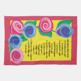 Toalla de cocina "Flores con propinas para hornear