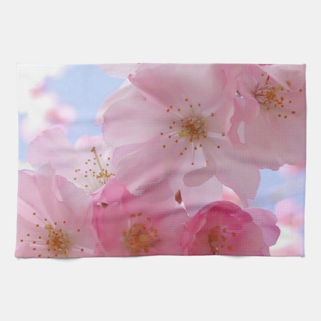 Toalla de cocina/flores de Apple (Horizontal)