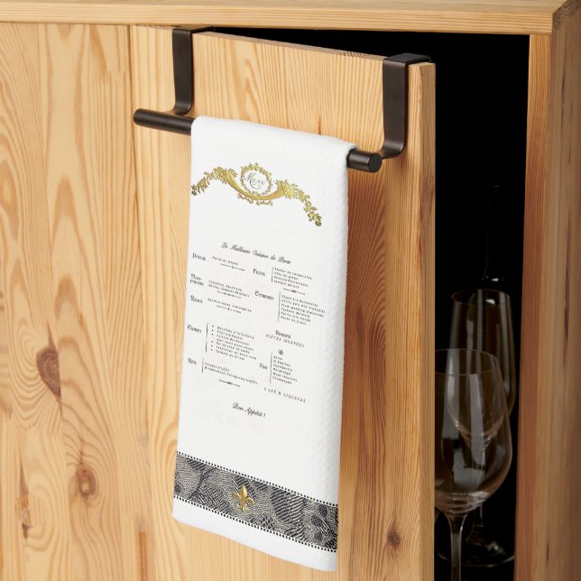 Toalla de cocina francesa (Pliegue de tercios)