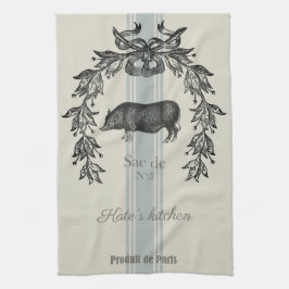 Toalla de cocina francesa de época