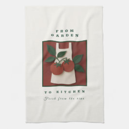 Toalla de cocina fresca de jardín de verduras