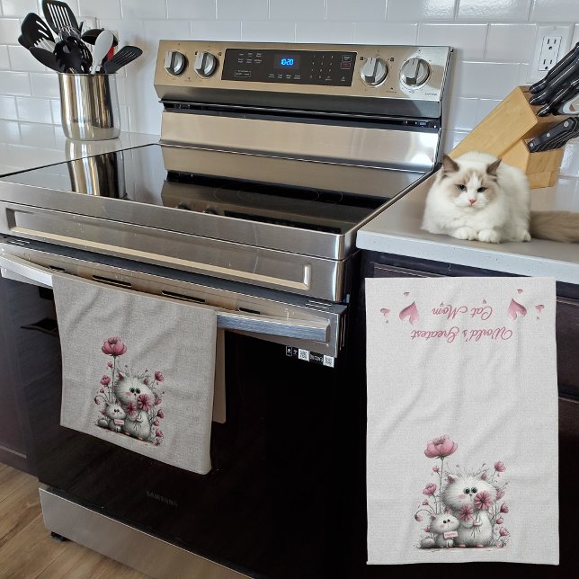 Toalla de Cocina Gatos Adorables Maúllan (Subido por el creador)