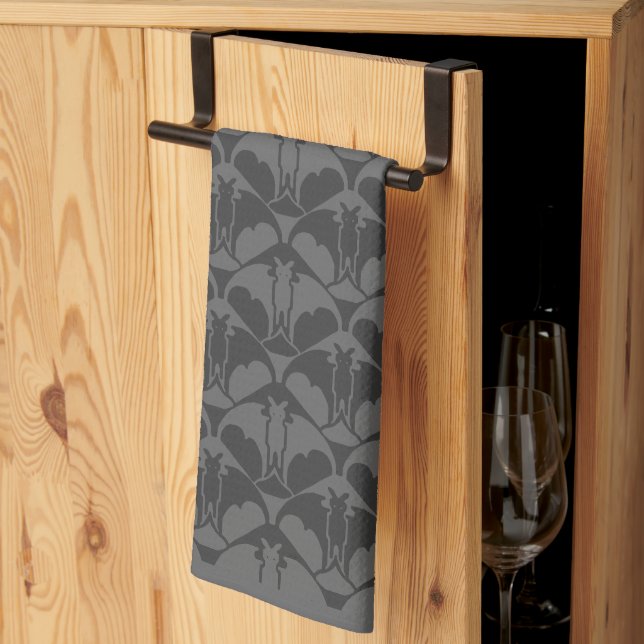 Toalla de cocina Grey Batty (Pliegue de tercios)