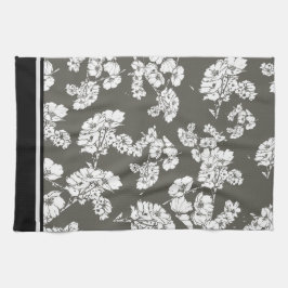 Toalla de cocina gris y blanca