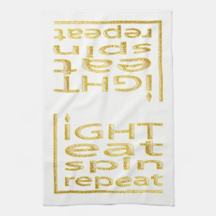 Toalla de cocina "Hanukkah-Light Eat Spin Repeat"