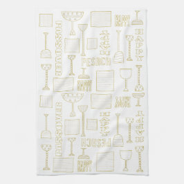 Toalla de cocina "Happy Passover Words"