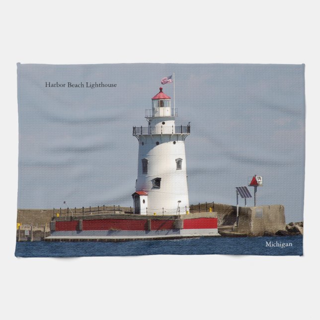 Toalla de cocina Harbour Beach Lighthouse (Horizontal)