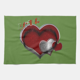 Toalla de cocina Heart Magic Green
