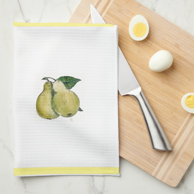 toalla de cocina hermosa del diseño de la pera (Doblado Cuarto)