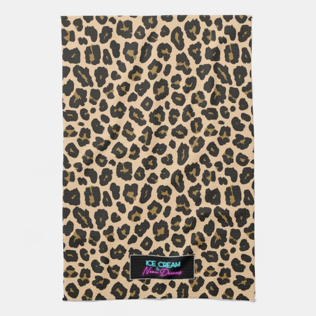 Toalla de cocina impresa Leopard (Vertical)