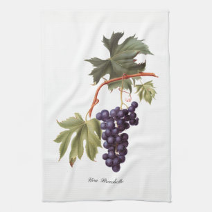 Toalla de cocina italiana de las uvas rojas