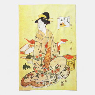 Toalla de cocina japonesa vintage