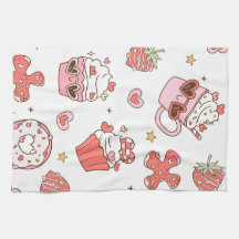 Toalla de Cocina Kawaii Dulces - Postres Lindos &