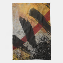 Toalla de Cocina, La Cicatriz, Pintura Abstracta D