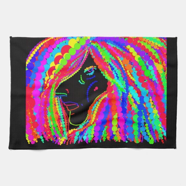 Toalla de cocina Lady Rainbow (Horizontal)