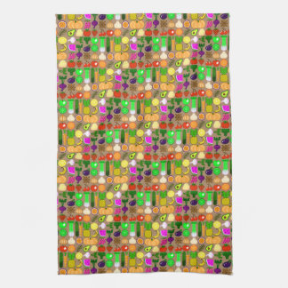 Toalla de cocina linda de la fruta y de la verdura