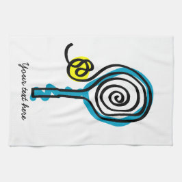 Toalla de cocina linda para jugador de tenis y ent