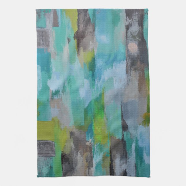 Toalla de cocina lunar plateada (Vertical)