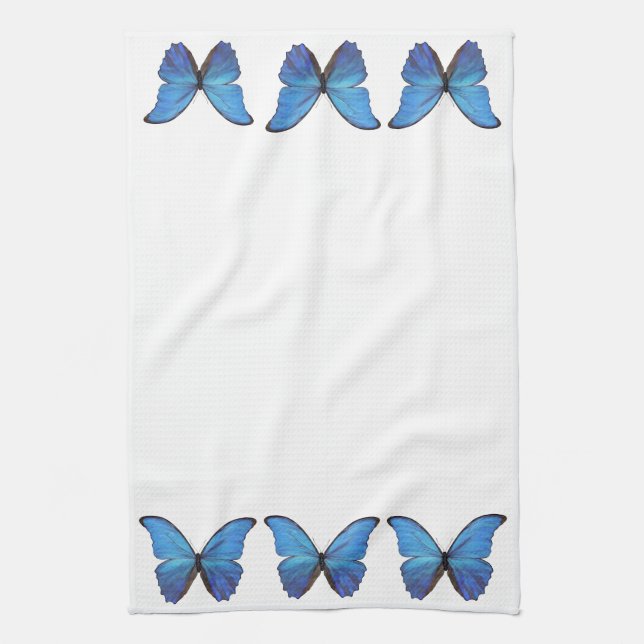 Toalla de cocina Mariposas Morfo Azul (Vertical)