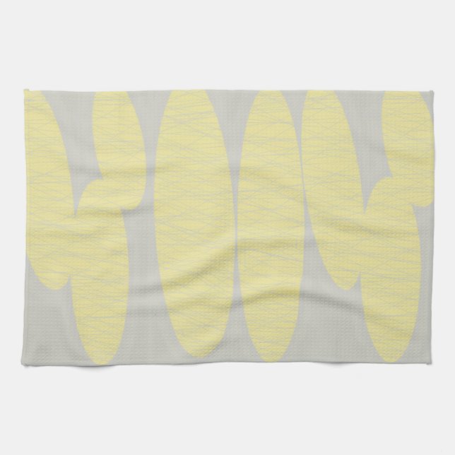 Toalla de cocina marrón y amarillo claro (Horizontal)
