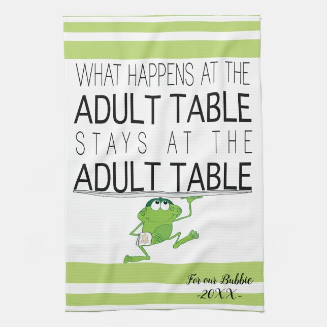 Toalla de cocina "Mesa para adultos de la Pascua" (Vertical)