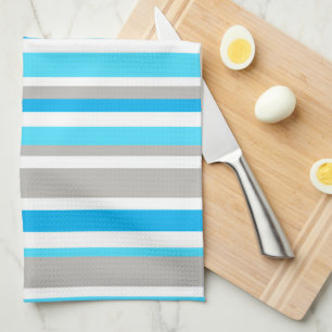 Toalla de cocina moderna de patrón de franja gris