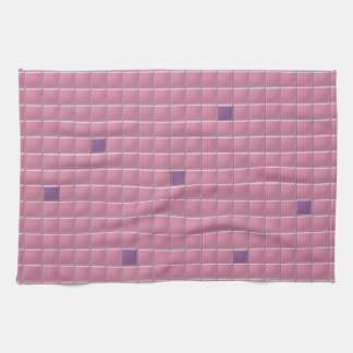 Toalla de cocina - Mosaico cuadrado rosado