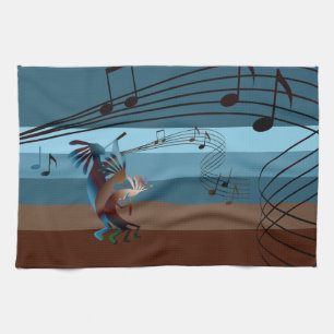 Toalla de cocina musical del suroeste de Kokopelli