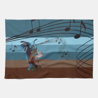 Toalla de cocina musical del suroeste de Kokopelli