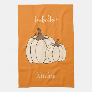 Toalla de cocina Naranja de calabazas cremosas con