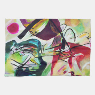 Toalla de cocina negra del arco de Kandinsky