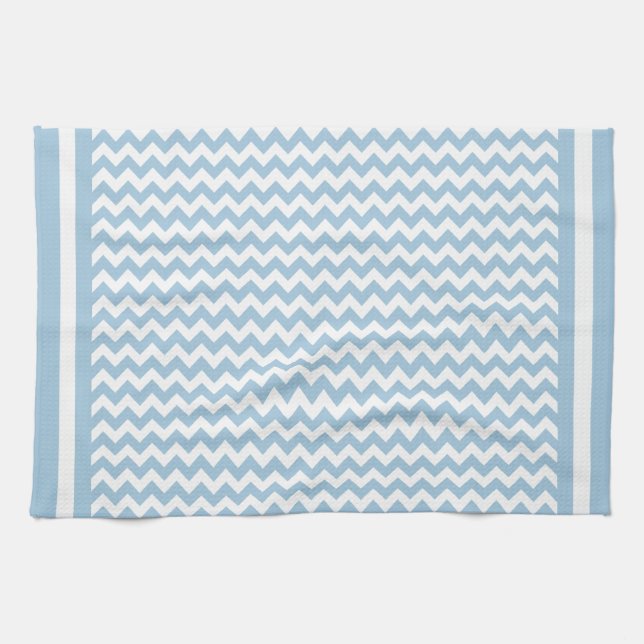 Toalla de cocina o té Chevras azules y blancas (Horizontal)