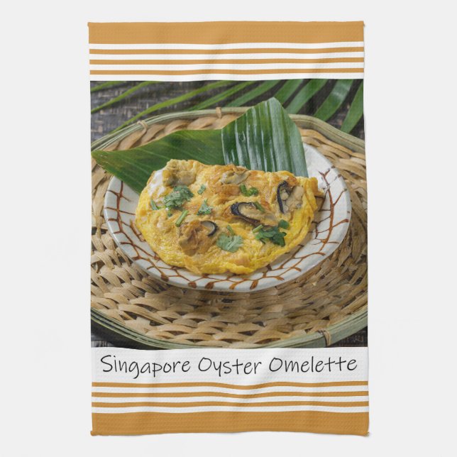 Toalla de cocina Omelet Oyster de Singapur (Vertical)