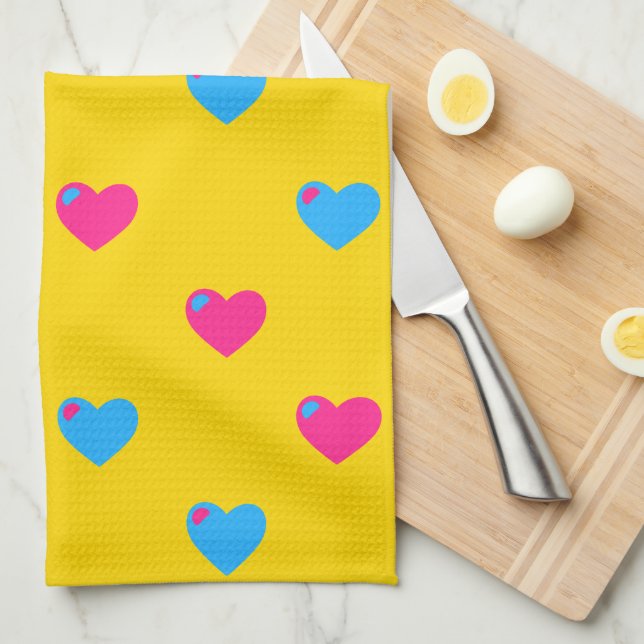 Toalla de cocina Pan Pride Hearts (Doblado Cuarto)